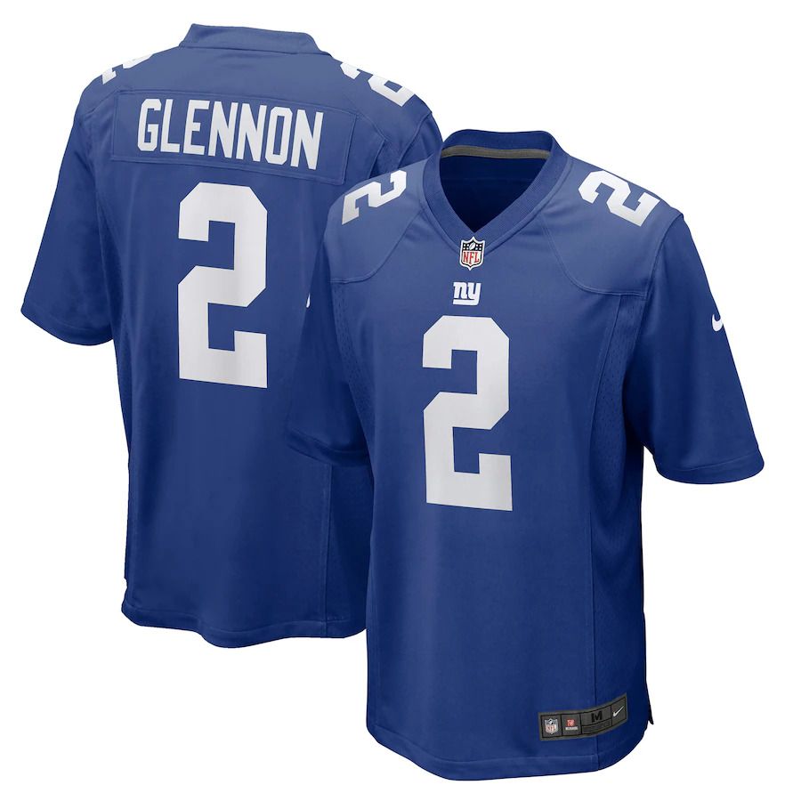Men New York Giants #2 Mike Glennon Nike Royal Game Player NFL Jersey